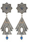 Stone Studded Silver Look Alike Earrings 15g